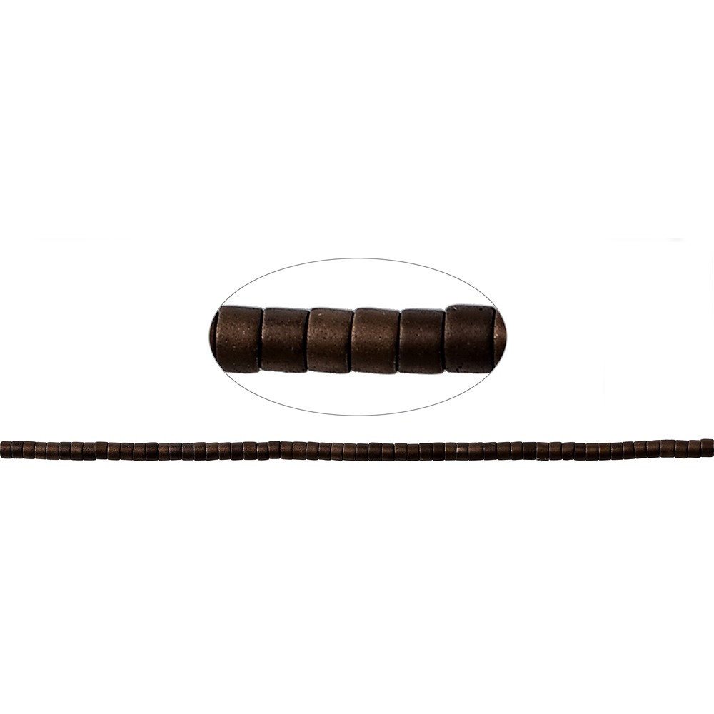 Cilindro de filamentos (Heisihi), Café hematina (teñido) mate, 01 x 01mm | Marco Schreier
