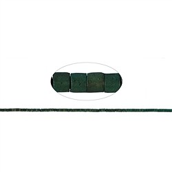 144210407817 Strand cylinder &quot;Heishi&quot;, hematin blue-green (dyed) matt, 01 x 01mm | Marco Schreier