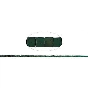 Rang de collier "Heishi", hématite bleu-vert (teintée) mat, 01 x 01mm | Marco Schreier