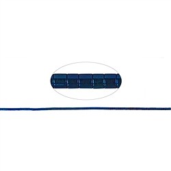 144210407822 Strand cylinder &quot;Heishi&quot;, hematin blue (dyed), 01 x 01mm | Marco Schreier