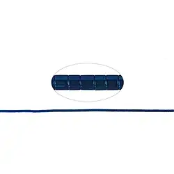 144210407822 Cilindro a filo "Heishi", blu ematico (colorato), 01 x 01 mm | Marco Schreier