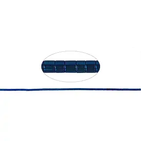 Rang de collier "Heishi", hématite bleue (teintée), 01 x 01mm | Marco Schreier