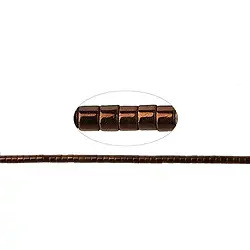 144210407824 Strand cylinder (Heisihi), hematin brown (dyed), 01 x 01mm | Marco Schreier