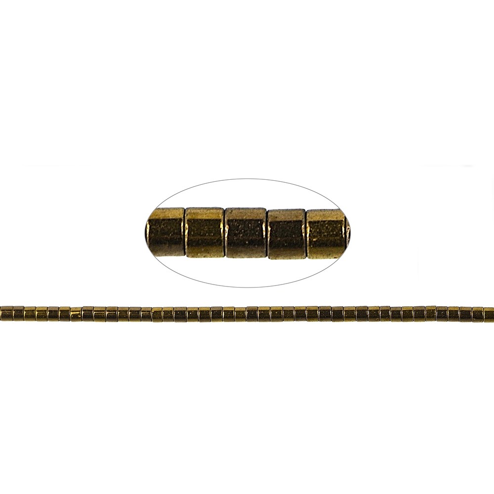 Cilindro de filamentos (Heisihi), Oro hematínico (teñido), 01 x 01mm | Marco Schreier