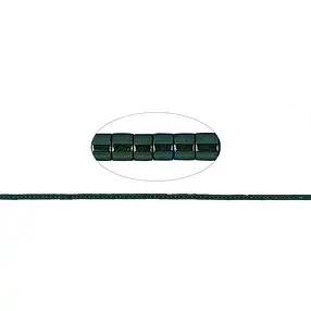 Rang de collier "Heishi", hématite bleu-vert (teintée), 01 x 01mm | Marco Schreier
