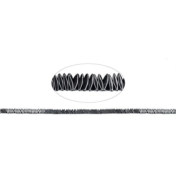 Rang de colliers triangle plat, hématite, 04mm | Marco Schreier