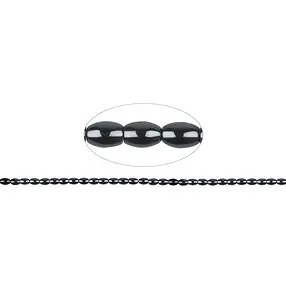 Strang Oliven, Hämatin, ca. 06 x 04mm | Edelsteine, Heilsteine & Schmuck-Handel