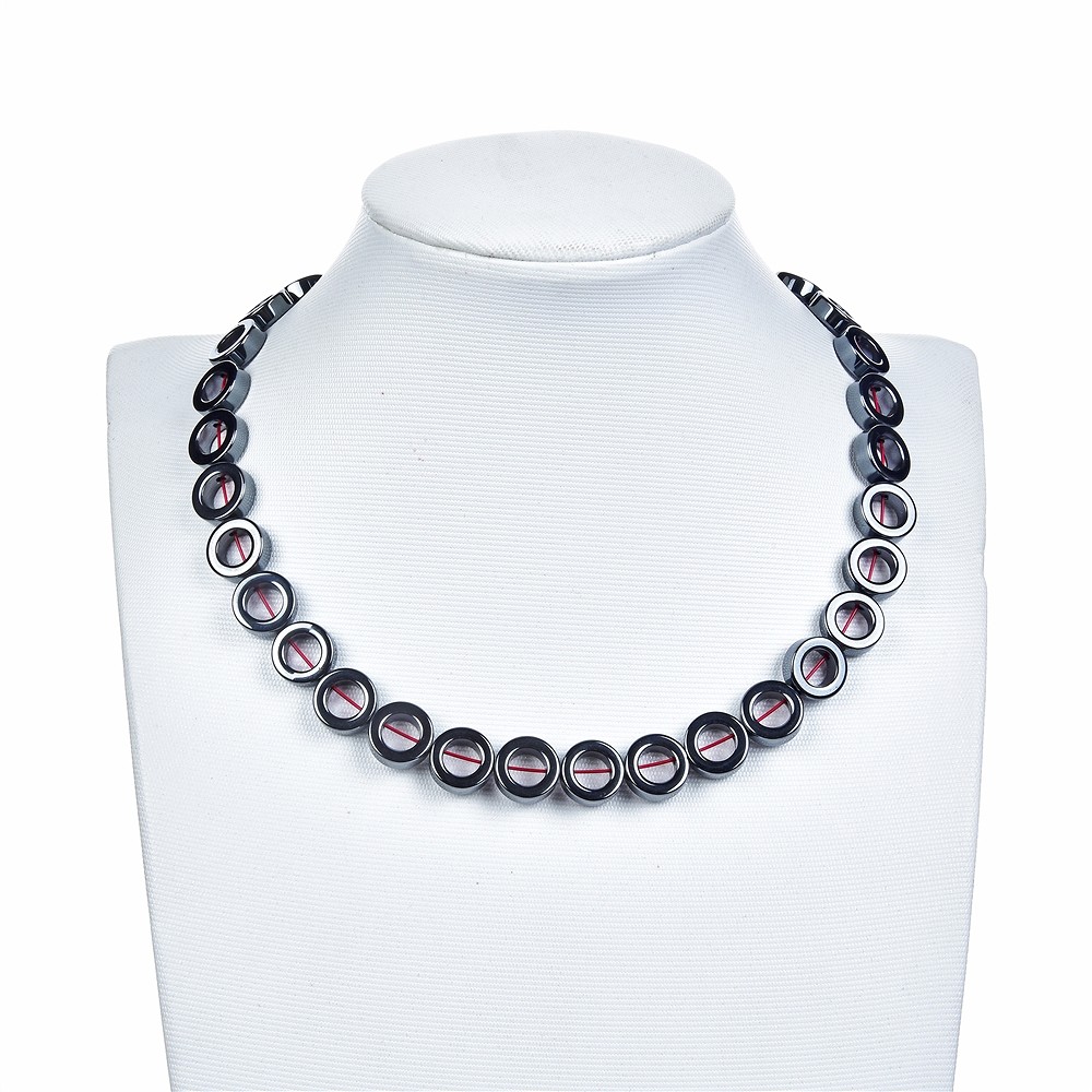 Strand of rings, hematin, 12mm | minerals trade - gems, healing stones & jewelry