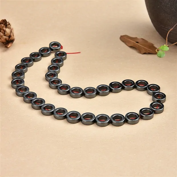 Strang Ringe, Hämatin, 12mm | Mineralien-Handel Edelsteine, Heilsteine & Schmuck