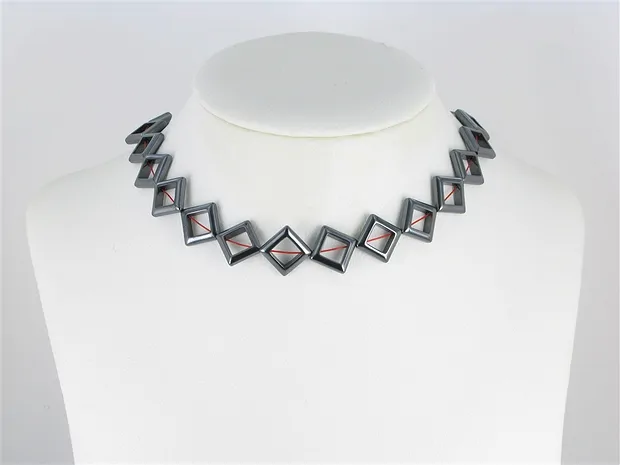 Strand frame, hematin, 13 x 13mm | wholesaler gems, healing stones & jewelry