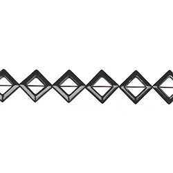 144210802820 Strand frame, hematin, 13 x 13mm | wholesaler gems, healing stones & jewelry