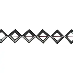 Strand frame, hematin, 13 x 13mm | wholesaler gems, healing stones & jewelry