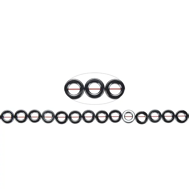 Strang Rahmen, Hämatin, 08mm | Mineralienhandel Edelsteine, Heilsteine & Schmuck