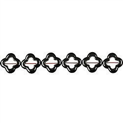 144210803920 Fiore a filo, ematina, 12 x 12 mm | Gemme Schreier, pietre curative e gioielli