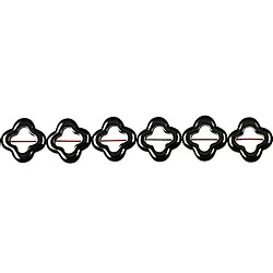 144210803920 Strang Rahmen Blüte, Hämatin, 12 x 12mm | GH Edelsteine, Heilsteine & Schmuck