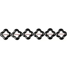 Strang Rahmen Blüte, Hämatin, 12 x 12mm | GH Edelsteine, Heilsteine & Schmuck