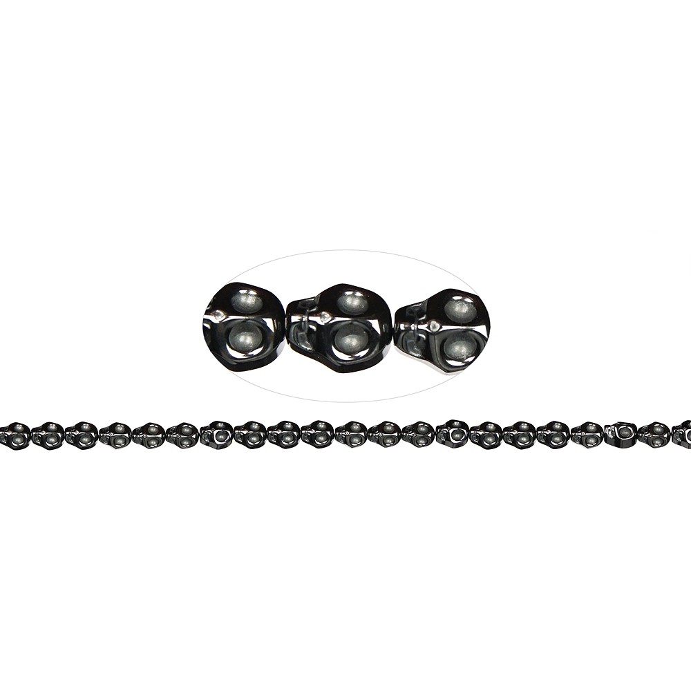 Strang Totenkopf, Hämatin, 10 x 08mm | Schreier Edelsteine, Heilsteine & Schmuck