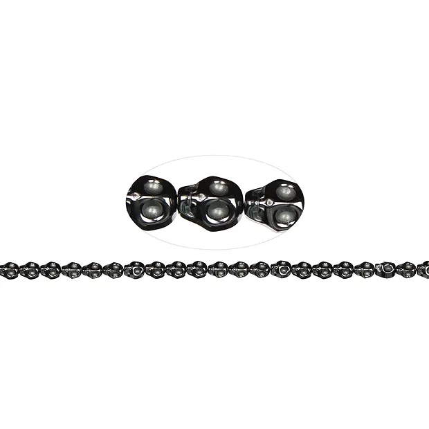 Filo di teschio, ematina, 10 x 08 mm | grossista gemme e pietre curative
