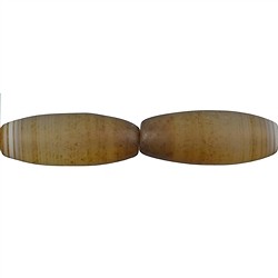 144230501010 Rang de collier, Agate brune (teintée), mat, 30 x 10-14mm | Marco Schreier