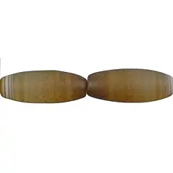 144230501010 Rang de collier, Agate brune (teintée), mat, 30 x 10-14mm | Marco Schreier