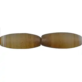 Strand spindle, Agate brown (dyed), matt, 30 x 10-14mm | Marco Schreier
