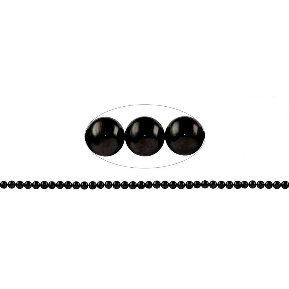 String Beads, Shungite (stab.), 04mm | wholesaler gems, healing stones & jewelry
