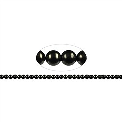 144320100420 Rang de collier boules, Shungite (stab.), 05mm | Marco Schreier
