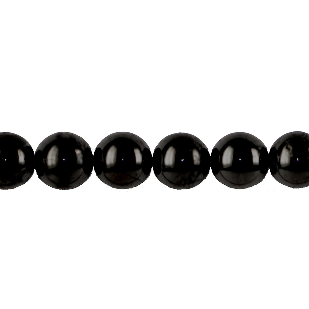 Rang de collier boules, Shungite (stab.), 12mm | Marco Schreier