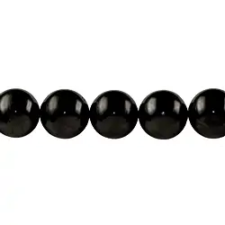 144320101220 Rang de collier boules, Shungite (stab.), 16mm | Marco Schreier