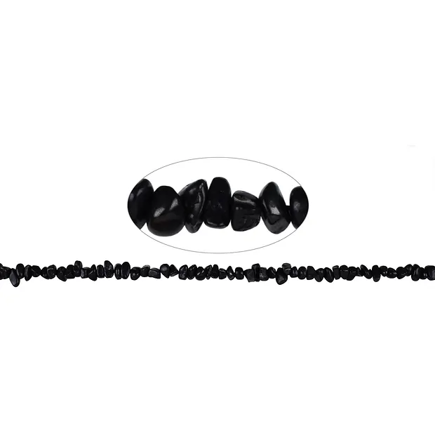 Strang Chips, Schungit (stab.), 08-10mm (38cm) | Marco Schreier