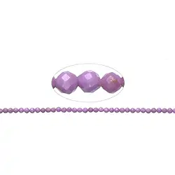 144380104822 String Beads, Phosphosiderite, 03mm, faceted (38cm) | Marco Schreier