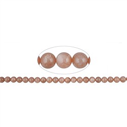 144440100720 String Beads, Moonstone (aventurizing), 08mm (38cm) | Marco Schreier