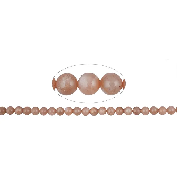 Rang de colliers boules, pierre de lune (aventurisante), 08mm (38cm) | Marco Schreier