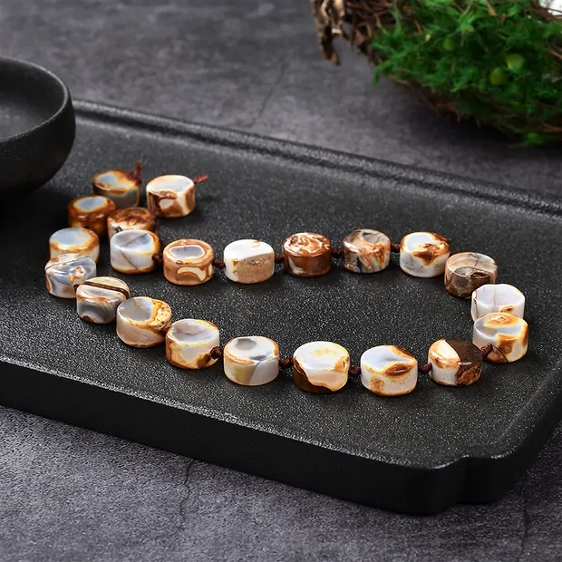 Coin/disc strand, jasper (polychrome jasper/agate), 14mm (39cm) | Marco Schreier