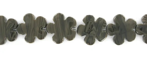 Strang Blüte, Bänderkalk braun, 20mm | Schreier Edelsteine, Heilsteine & Schmuck