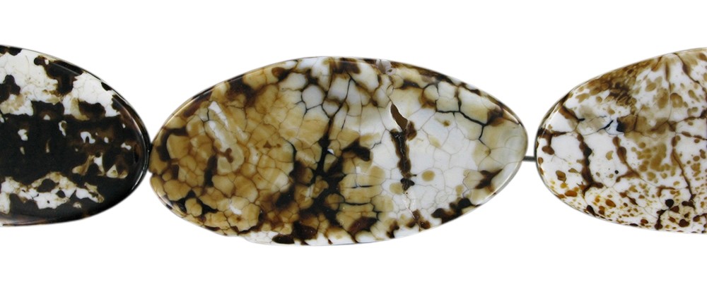 Rang de collier, Agate (agate de savane) brune (teintée), 50mm (35cm) | Marco Schreier