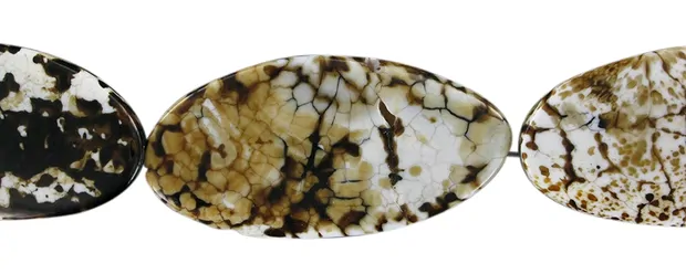 Lente, Ágata (ágata de sabana) marrón (teñida), 50mm (35cm) | Marco Schreier