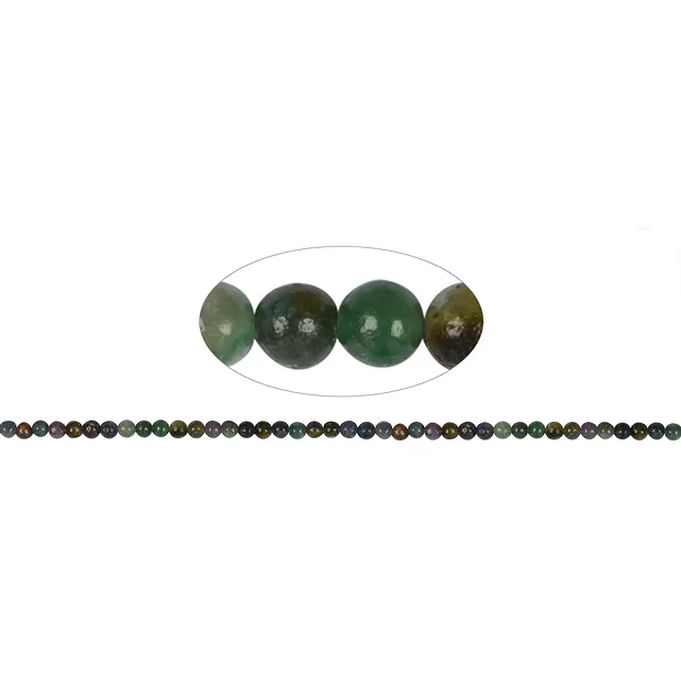 Strang Kugeln, Disthen mit Rubin, 04mm (39cm) | Edelsteine, Heilsteine & Schmuck