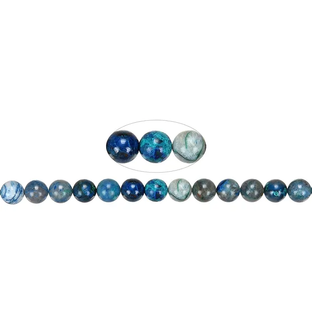 Filo di perle, shattuckite, 10 mm | Gemme Schreier, pietre curative e gioielli