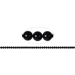 144570100220 Strang Kugeln, Spinell (schwarz), 03mm | Edelsteine, Heilsteine & Schmuck-Handel