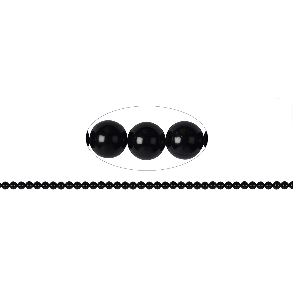 String Beads, Spinel (black), 03mm | wholesaler gems, healing stones & jewelry