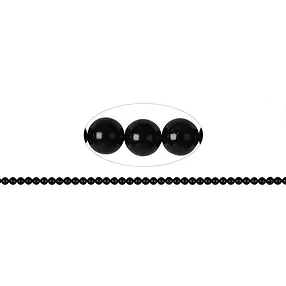 Filo di perline, Spinello (nero), 03mm | grossista gemme e pietre curative