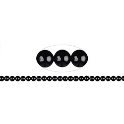 144570100720 Strang Kugeln, Spinell (schwarz), 08mm | Edelsteine, Heilsteine & Schmuck-Handel