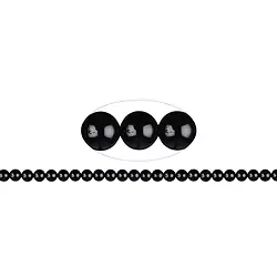 144570100720 String Beads, Spinel (black), 08mm | wholesaler gems, healing stones & jewelry