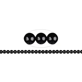 Strang Kugeln, Spinell (schwarz), 08mm | Edelsteine, Heilsteine & Schmuck-Handel