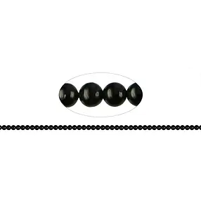 String Beads, Spinel (black), 01,75mm | wholesale gems, healing stones & jewelry