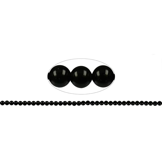 String Beads, Spinel (black), 02,25mm | wholesale gems, healing stones & jewelry