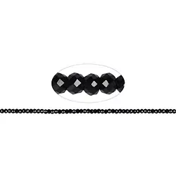 144570110820 Rang de colliers boules, Spinelle (noir), à facettes, 02-03mm | Marco Schreier