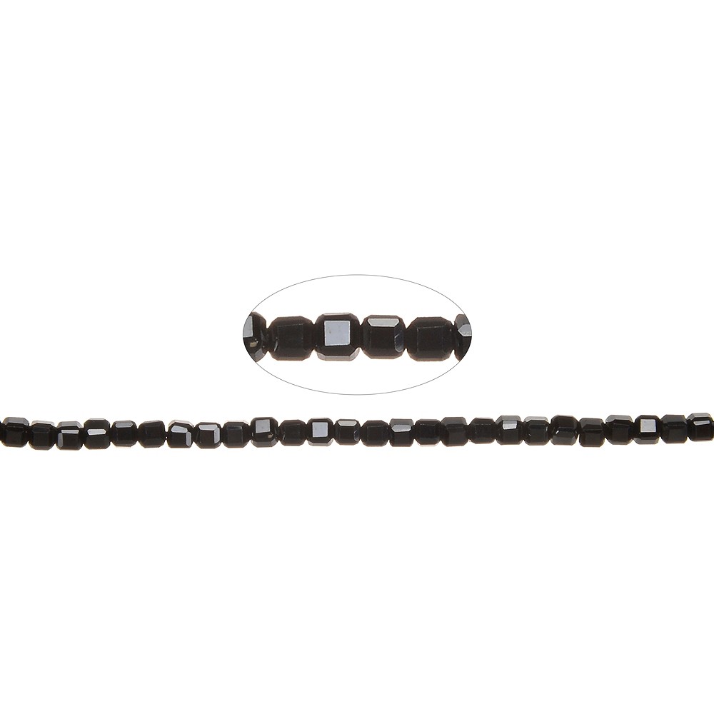 Strand cube, Spinel (black) 02mm, faceted (39cm) | Marco Schreier