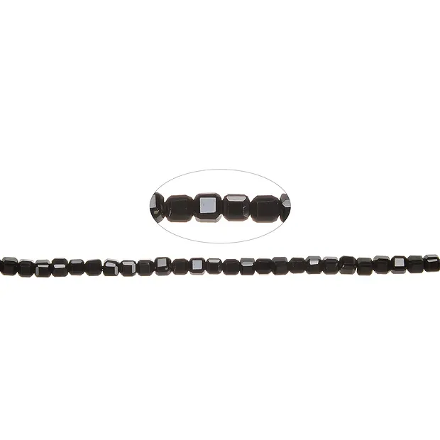 Rang de colliers, Spinelle (noir) 02mm, à facettes (39cm) | Marco Schreier